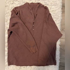 Nike | Yoga Waffle V Neck Thermal Pullover Long Sleeve